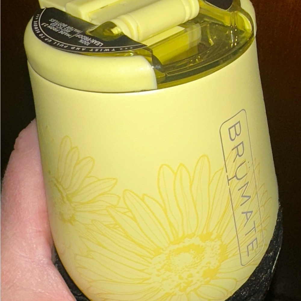 BrüMate Yellow Floral Insulated Wine Tumbler